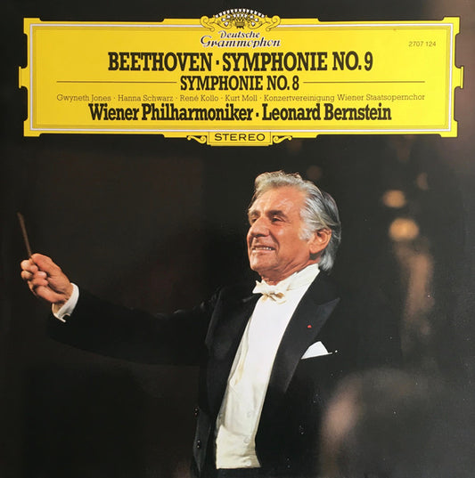 Beethoven* - Wiener Philharmoniker · Leonard Bernstein - Gwyneth Jones · Hanna Schwarz · René Kollo · Konzertvereinigung Wiener Staatsopernchor : Symphonie No. 9 / Symphonie No. 8 (2xLP)