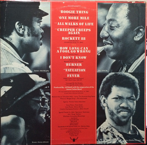 The James Cotton Band : 100% Cotton (LP, Album, Son)