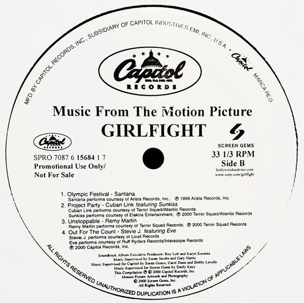 Various : Girlfight: Music From The Motion Picture (LP, Comp, Promo)