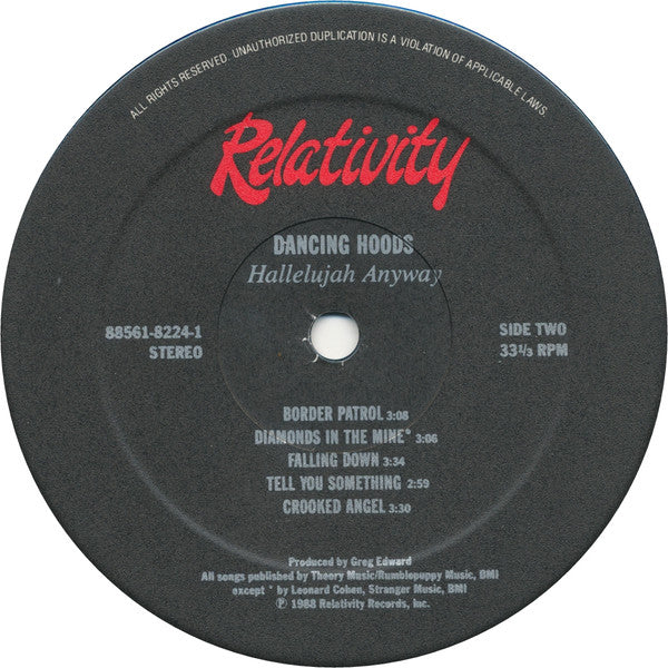 Dancing Hoods : Hallelujah Anyway (LP, Album)