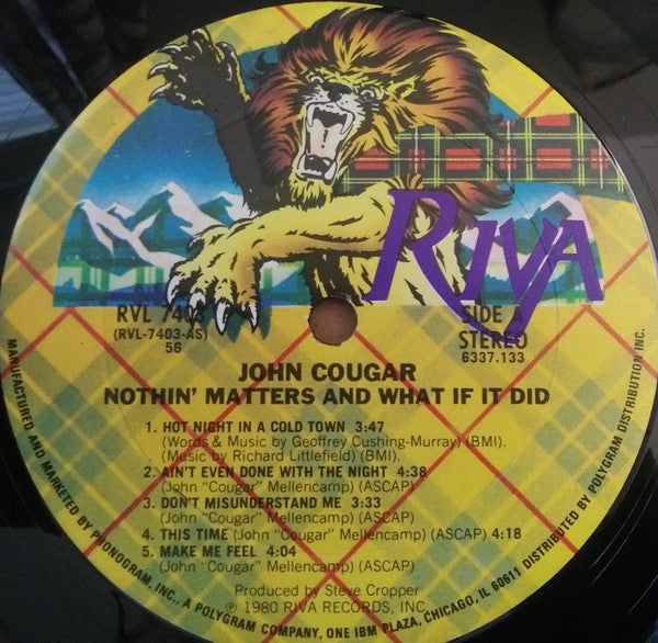 Buy John Cougar* : Nothin' Matters And What If It Did (LP, Album