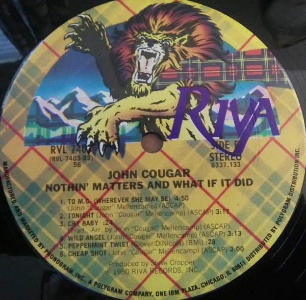 John Cougar* : Nothin' Matters And What If It Did (LP, Album, Club, RE, Col)