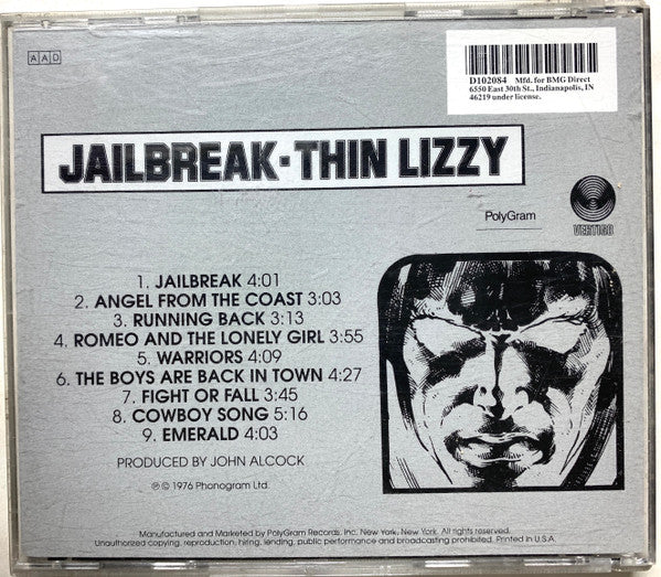 Thin Lizzy : Jailbreak (CD, Album, Club, RE)