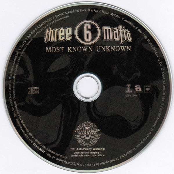 Three 6 Mafia : Most Known Unknown (CD, Album, RE)