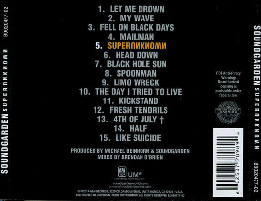 Soundgarden : Superunknown (CD, Album, RE, RM, Son)