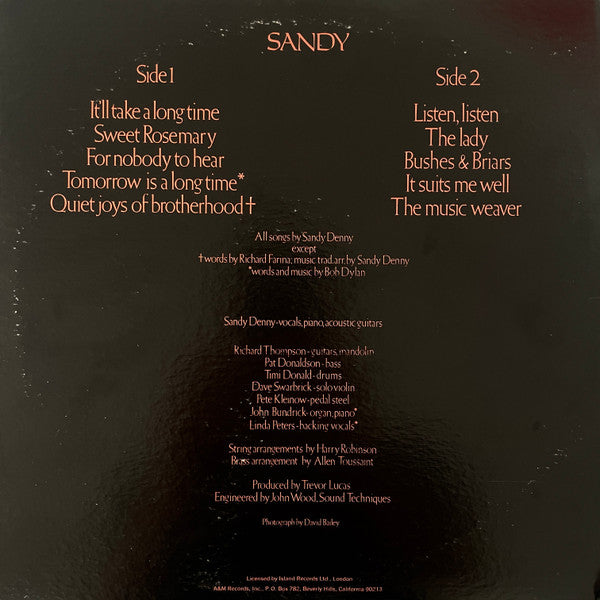 Sandy Denny : Sandy (LP, Album, Ter)