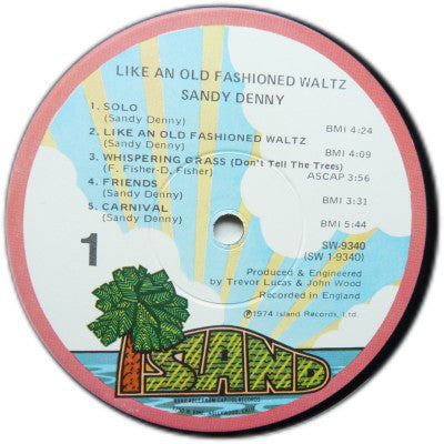 Sandy Denny : Like An Old Fashioned Waltz (LP, Album, Win)