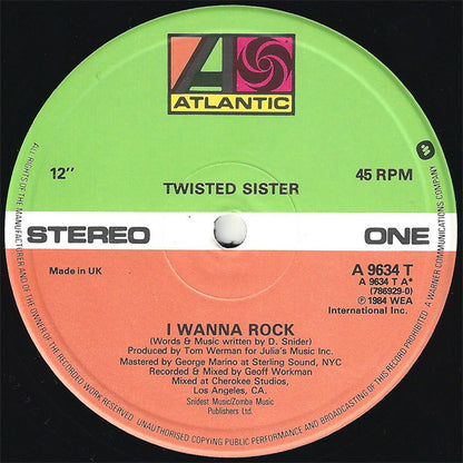 Twisted Sister : I Wanna Rock (12", Single)