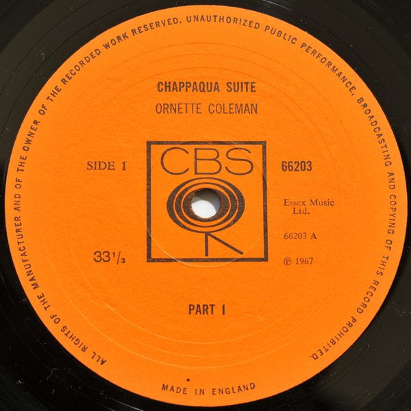 Ornette Coleman : Chappaqua Suite (2xLP, Album, Gat)