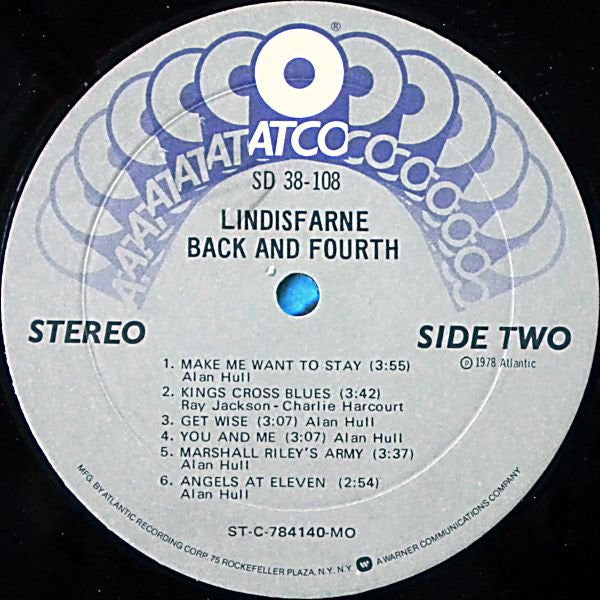Lindisfarne : Back And Fourth (LP, Album, Mon)