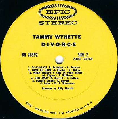 Tammy Wynette : D-I-V-O-R-C-E (LP, Album, Pit)
