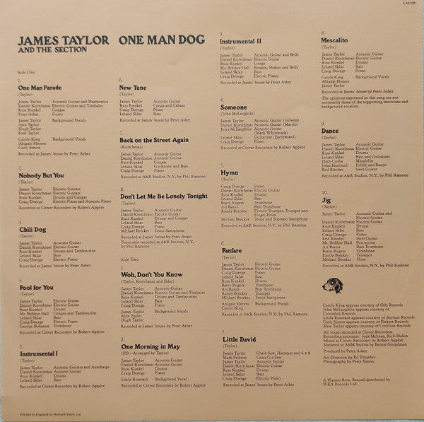 James Taylor (2) : One Man Dog (LP, Album)