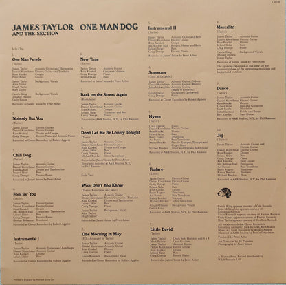 James Taylor (2) : One Man Dog (LP, Album)