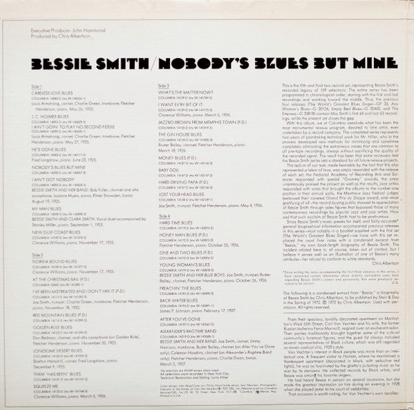 Bessie Smith : Nobody's Blues But Mine (2xLP, Comp, Mono)