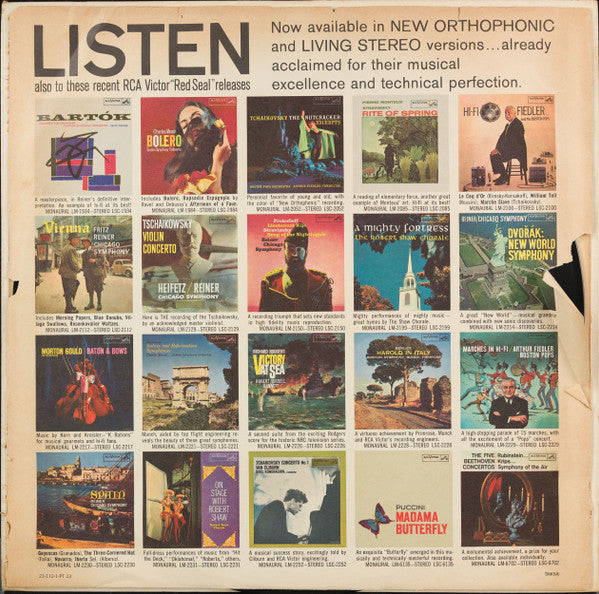 Heifetz*, Munch*, Boston Symphony*, Mendelssohn* / Prokofieff* : Concerto In E Minor / Concerto In G Minor (LP, Album, Mono, Roc)