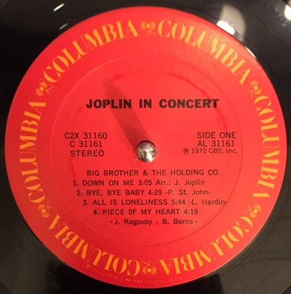 Janis Joplin : Joplin In Concert (2xLP, Album, RE, Car)