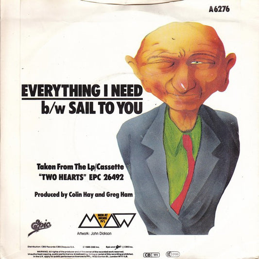 Men At Work : Everything I Need (7")