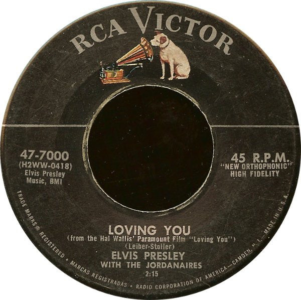 Elvis Presley : Loving You / (Let Me Be Your) Teddy Bear (7", Single, Roc)
