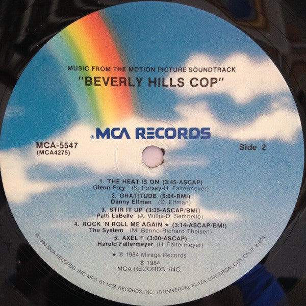 Various : Music From The Motion Picture Soundtrack - Beverly Hills Cop (LP, Comp, Pin)