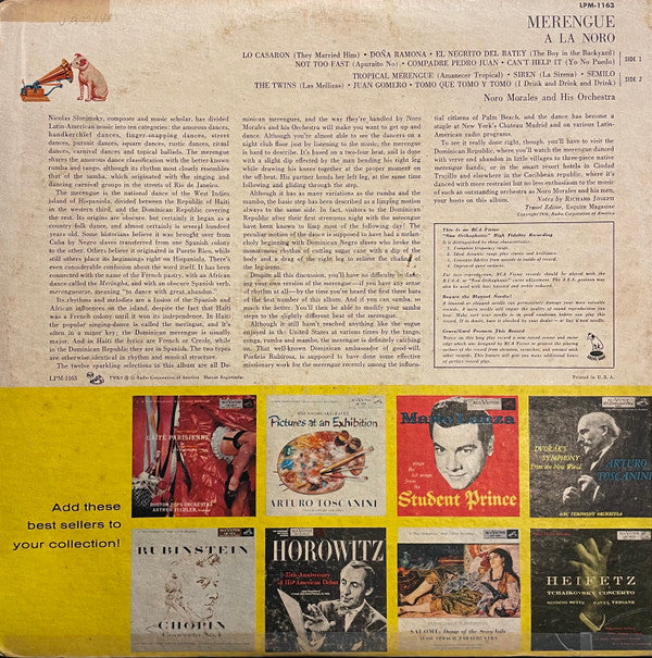 Noro Morales And His Orchestra* : Merengue À La Noro (LP, Album, Mono)
