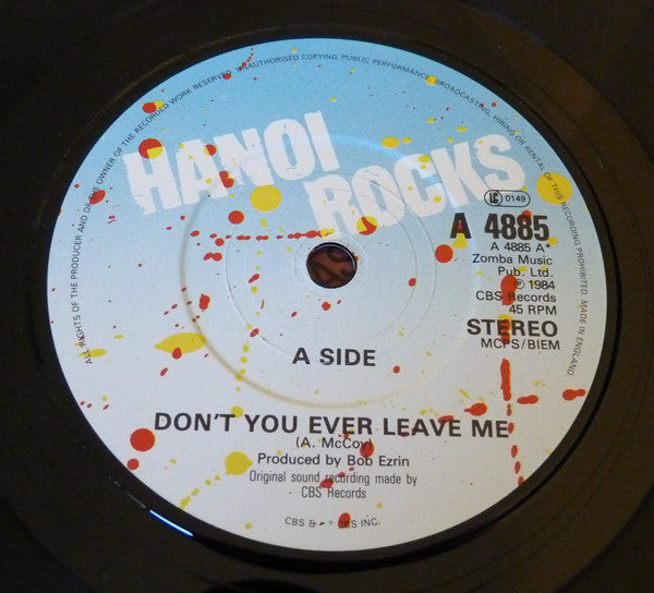 Hanoi Rocks : Don't You Ever Leave Me (7", Single)