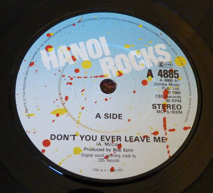 Hanoi Rocks : Don't You Ever Leave Me (7", Single)