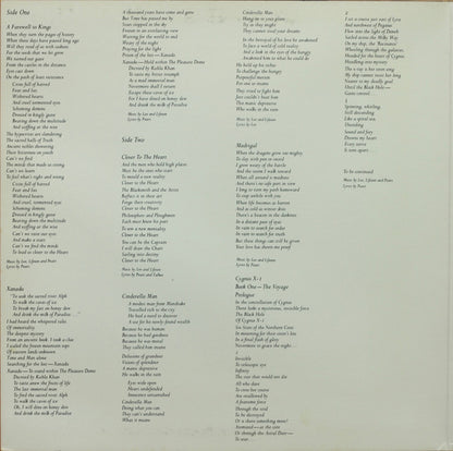 Rush : A Farewell To Kings (LP, Album, Club, Gat)