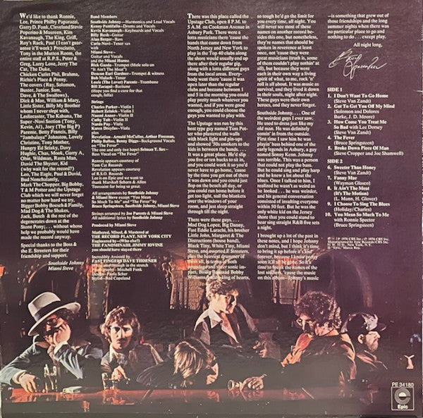 Southside Johnny & The Asbury Jukes : I Don't Want To Go Home (LP, Album, RP, Ter)