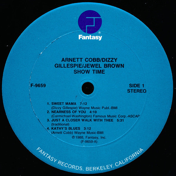 Arnett Cobb / Dizzy Gillespie / Jewel Brown : Show Time (LP, Album)