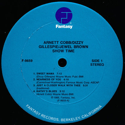 Arnett Cobb / Dizzy Gillespie / Jewel Brown : Show Time (LP, Album)