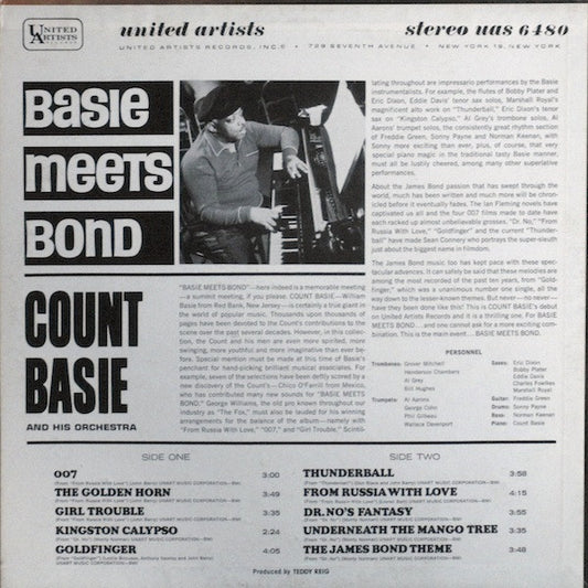 Count Basie And His Orchestra* : Basie Meets Bond (LP, Album, Pit)