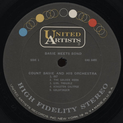 Count Basie And His Orchestra* : Basie Meets Bond (LP, Album, Pit)