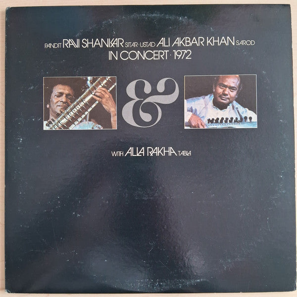 Ravi Shankar / Ustad Ali Akbar Khan* With Alla Rakha : In Concert 1972 (2xLP, Album)