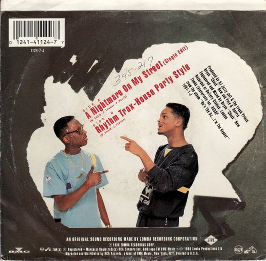 DJ Jazzy Jeff & The Fresh Prince : A Nightmare On My Street (7", Single)