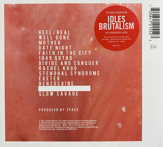 Idles : Brutalism (CD, Album, RE, RM, Dig)
