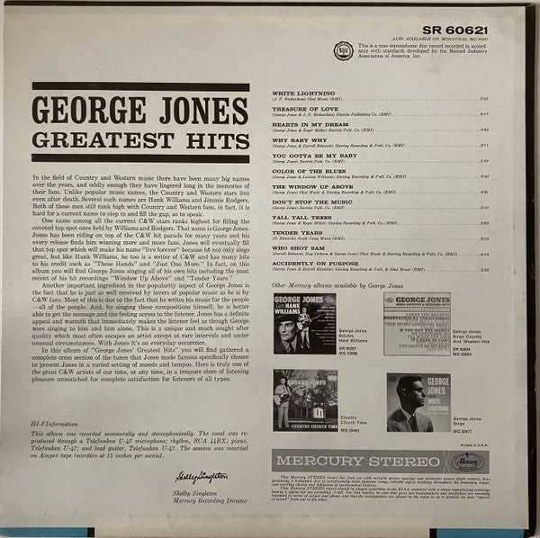 George Jones (2) : Greatest Hits (LP, Comp)