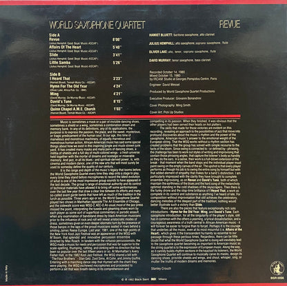 World Saxophone Quartet : Revue (LP, Album)