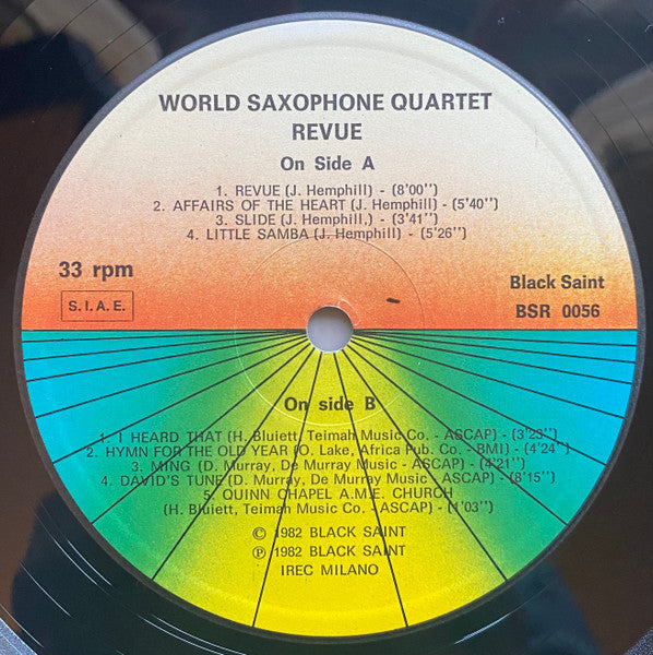 World Saxophone Quartet : Revue (LP, Album)