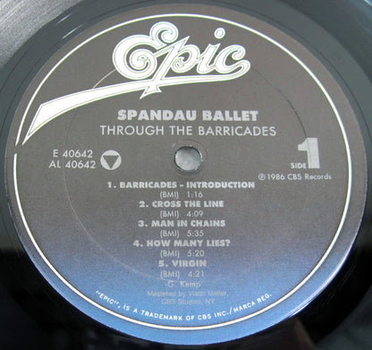 Spandau Ballet : Through The Barricades (LP, Album, Car)
