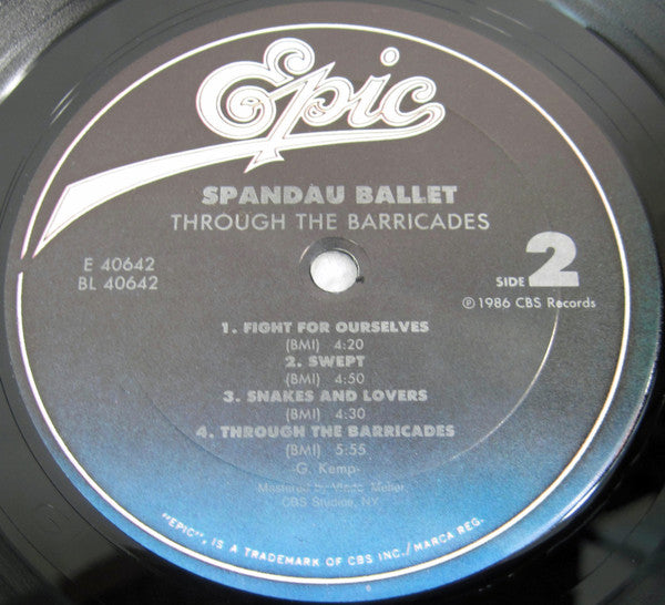 Spandau Ballet : Through The Barricades (LP, Album, Car)