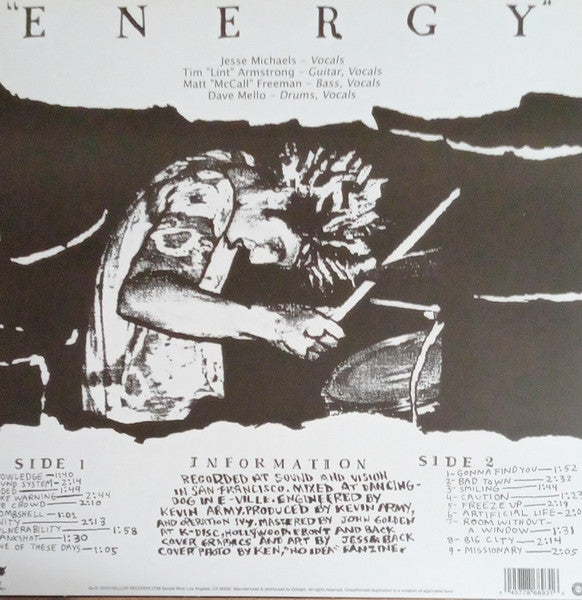 Operation Ivy : Energy (LP, Album, RE)