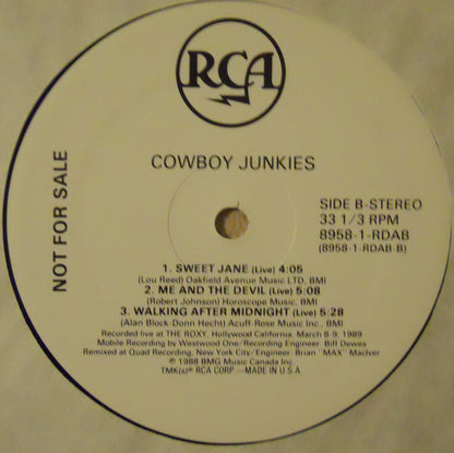 Cowboy Junkies : Misguided Angel (12", EP, Promo)