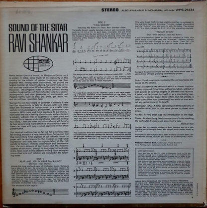Ravi Shankar, Alla Rakha : Sound Of The Sitar (LP, Album)