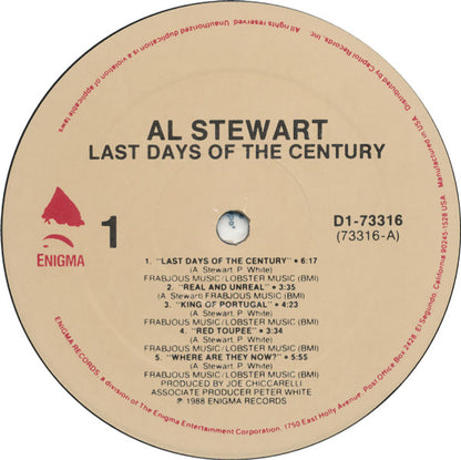 Al Stewart : Last Days Of The Century (LP, Album, All)