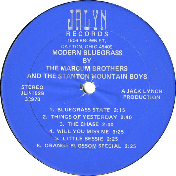 The Marcum Brothers And  The Stanton Mountain Boys : Modern Bluegrass (LP, Album)