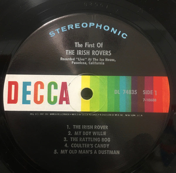 The Irish Rovers : The First Of The Irish Rovers (LP, Album, Pin)