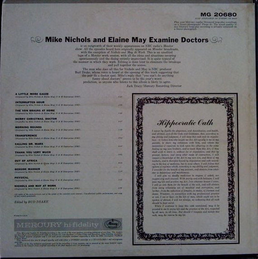 Mike Nichols & Elaine May : Examine Doctors (LP, Album, Mono)