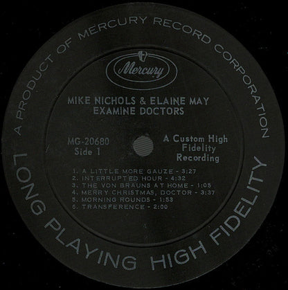 Mike Nichols & Elaine May : Examine Doctors (LP, Album, Mono)