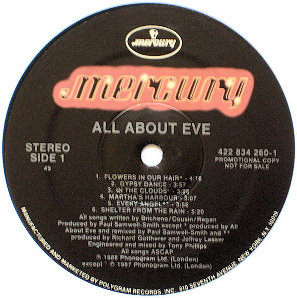 All About Eve : All About Eve (LP, Album, Promo, Spe)