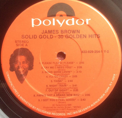 James Brown : Solid Gold (30 Golden Hits - 21 Golden Years) (2xLP, Comp, Mono, RE, RM, 53 )